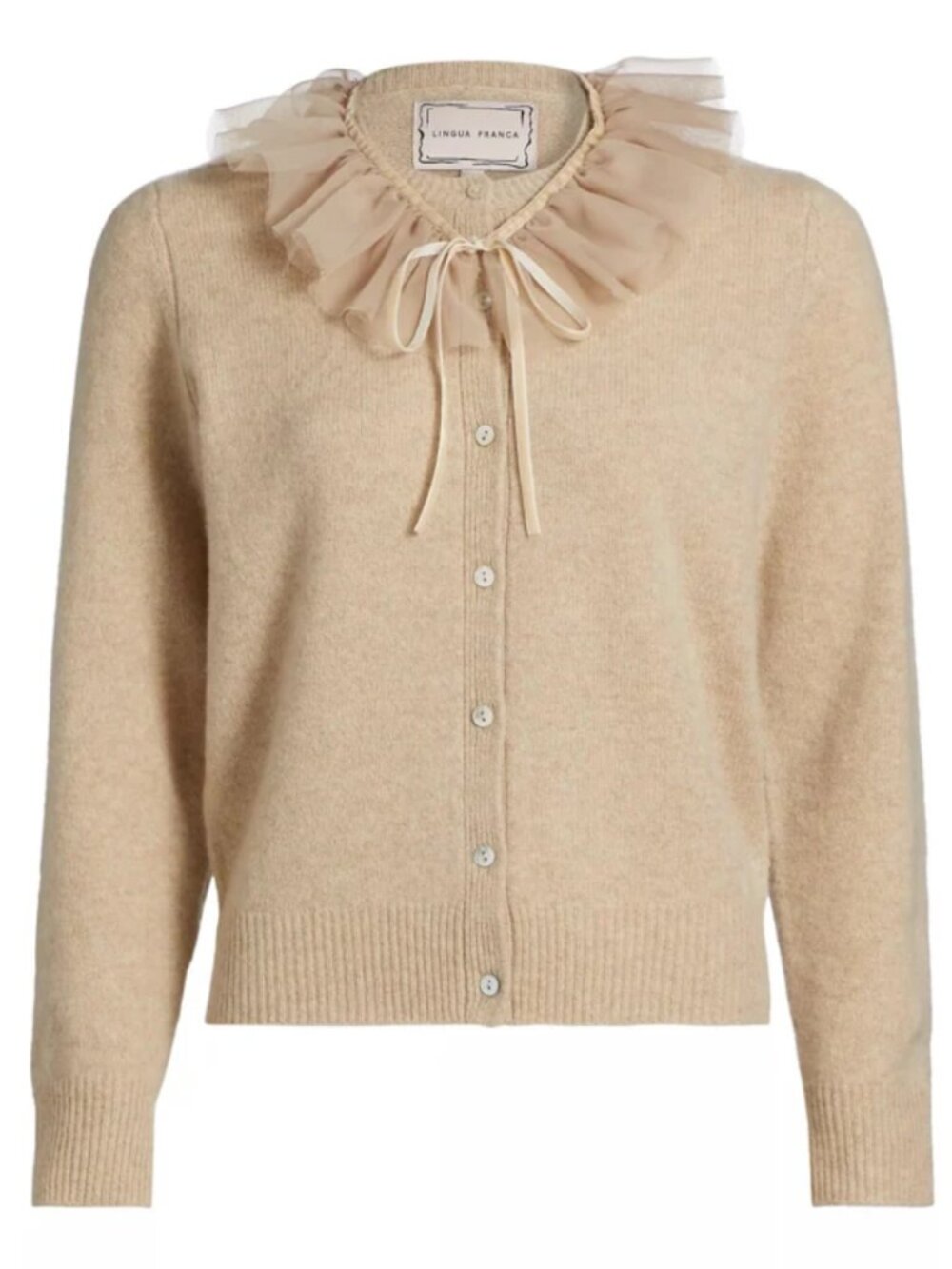 Lingua Franca Brushed Wool Cardigan - L
